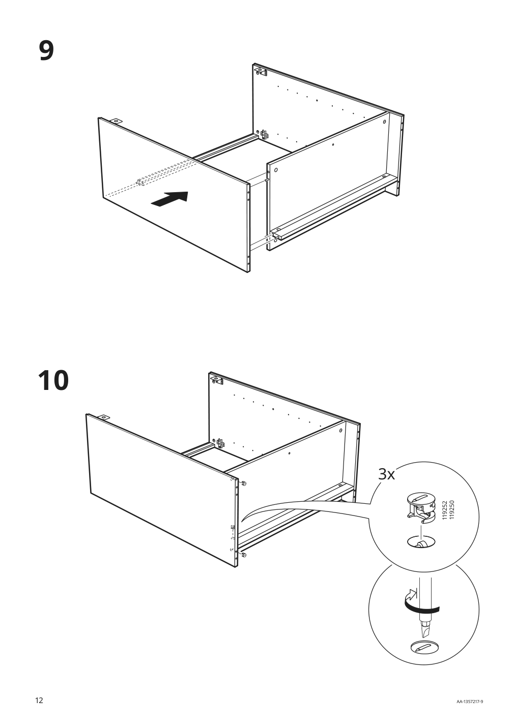 Assembly instructions for IKEA Brimnes cabinet with doors black | Page 12 - IKEA BRIMNES TV storage combination 192.782.10