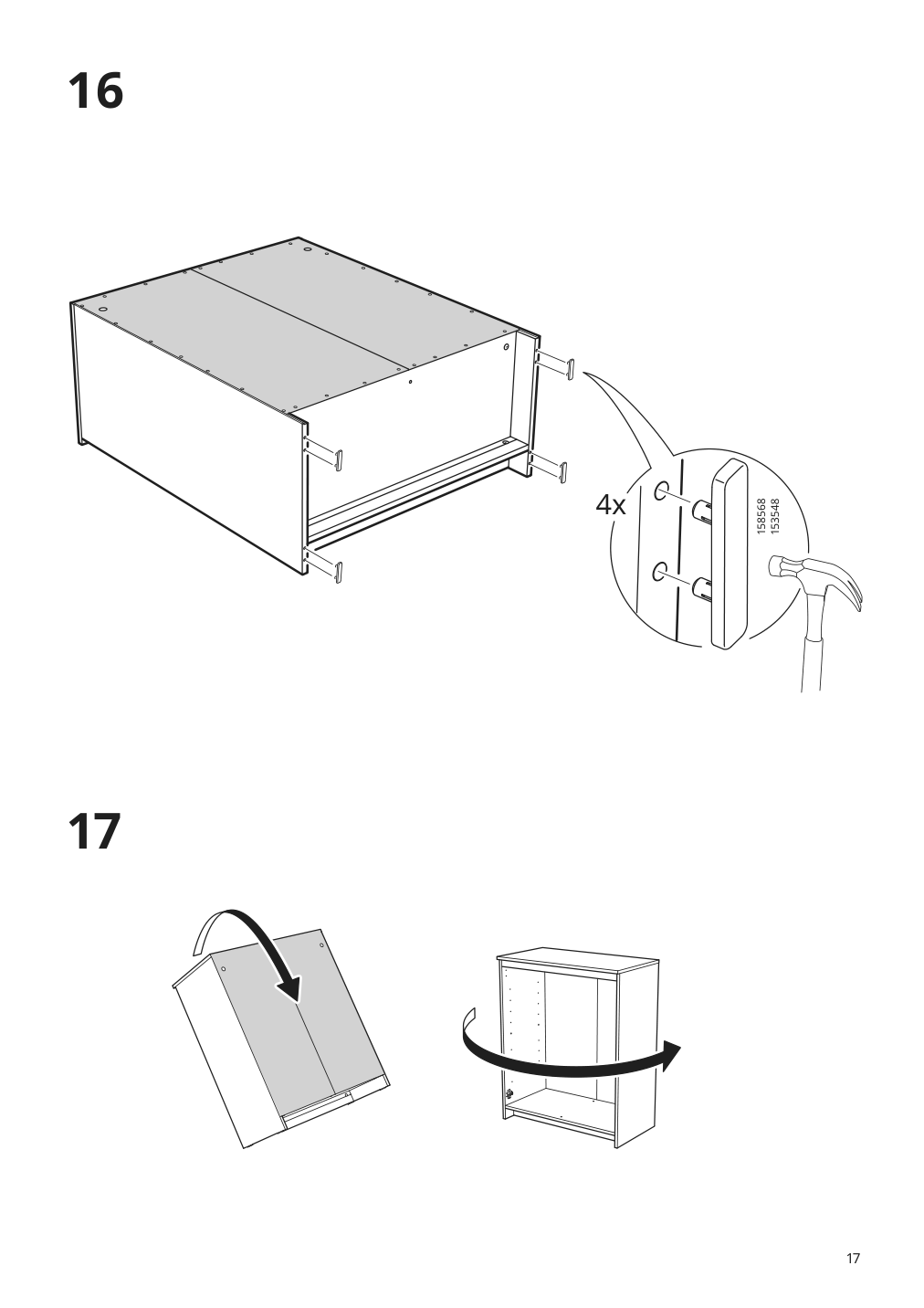 Assembly instructions for IKEA Brimnes cabinet with doors black | Page 17 - IKEA BRIMNES cabinet with doors 803.006.60