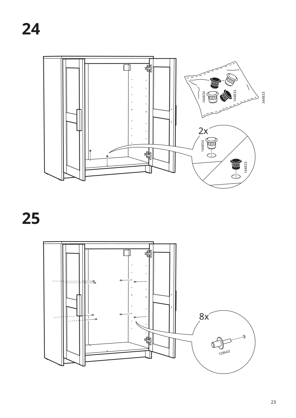 Assembly instructions for IKEA Brimnes cabinet with doors black | Page 23 - IKEA BRIMNES TV storage combination 192.782.10