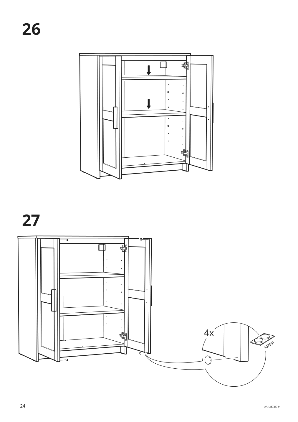 Assembly instructions for IKEA Brimnes cabinet with doors white | Page 24 - IKEA BRIMNES / BURHULT TV storage combination 593.986.73