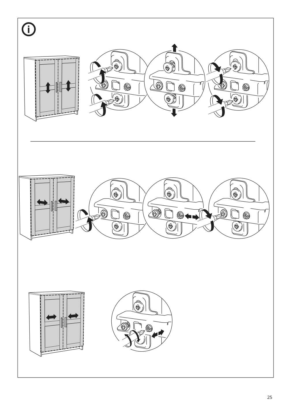 Assembly instructions for IKEA Brimnes cabinet with doors black | Page 25 - IKEA BRIMNES TV storage combination 892.782.16