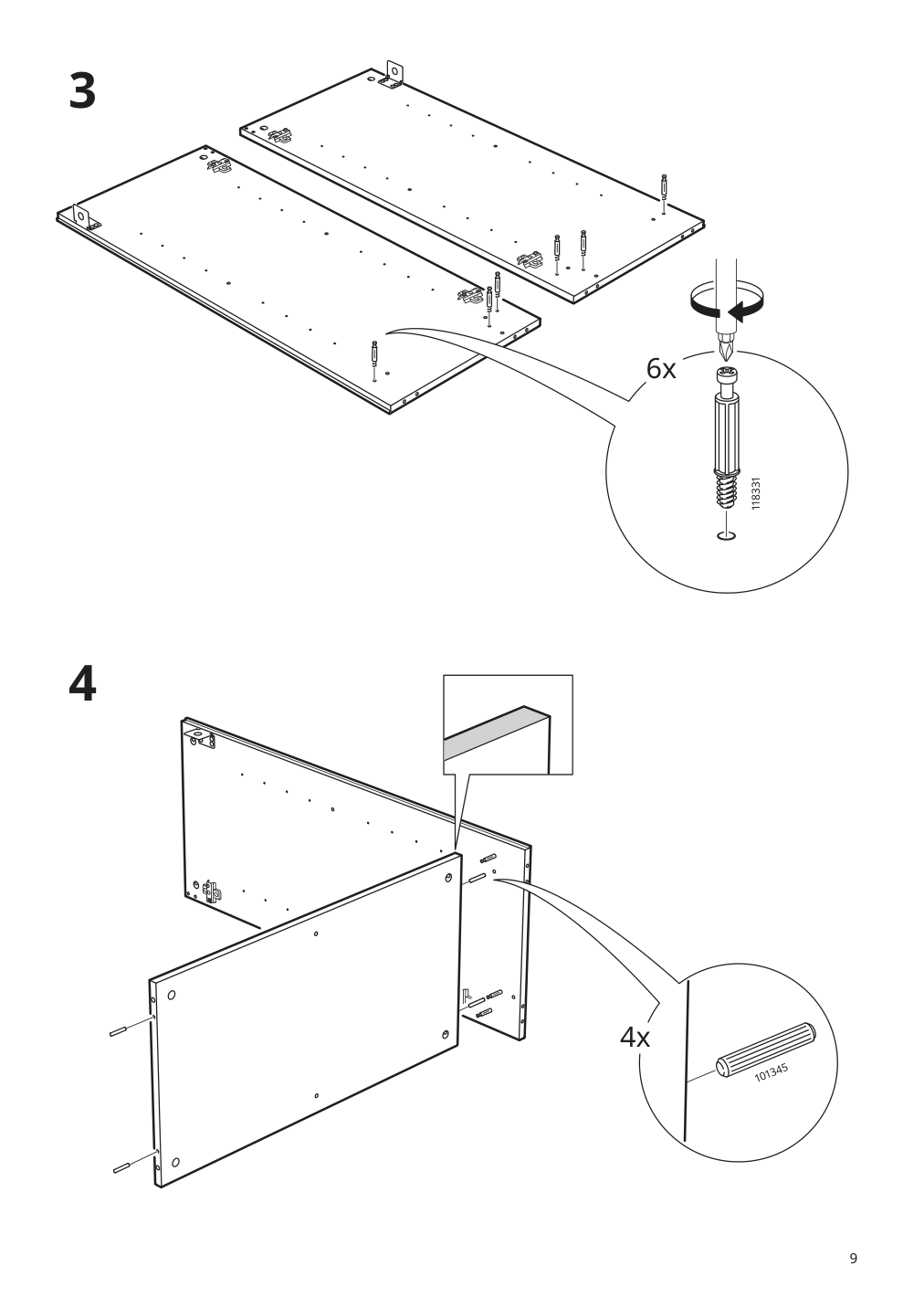 Assembly instructions for IKEA Brimnes cabinet with doors black | Page 9 - IKEA BRIMNES TV storage combination 192.782.10