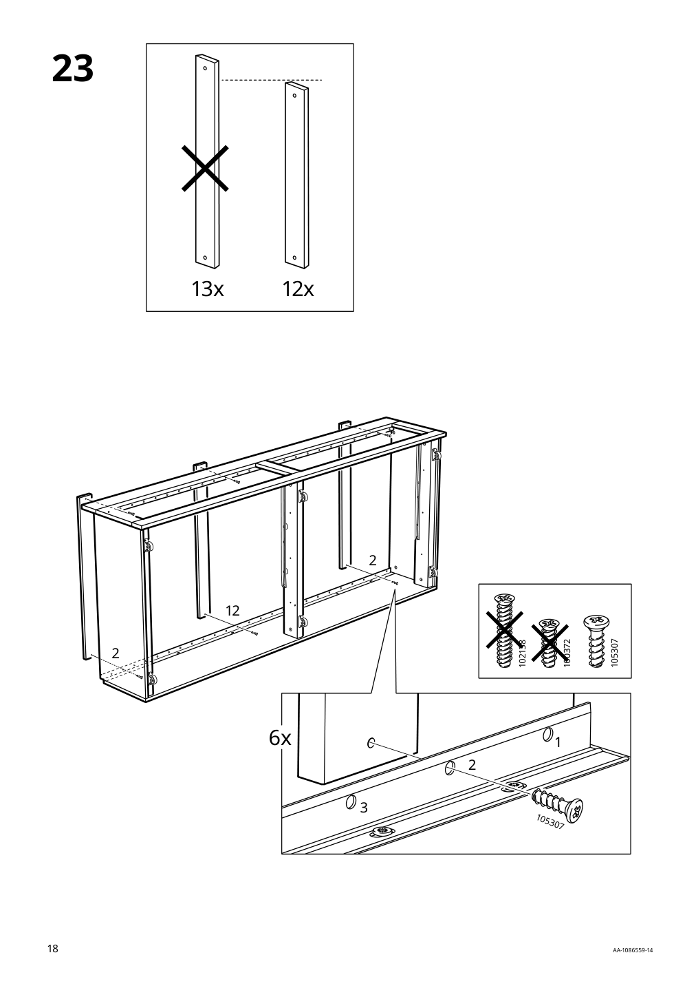 Assembly instructions for IKEA Brimnes daybed frame with 2 drawers gray | Page 18 - IKEA BRIMNES daybed with 2 drawers/2 mattresses 395.006.76