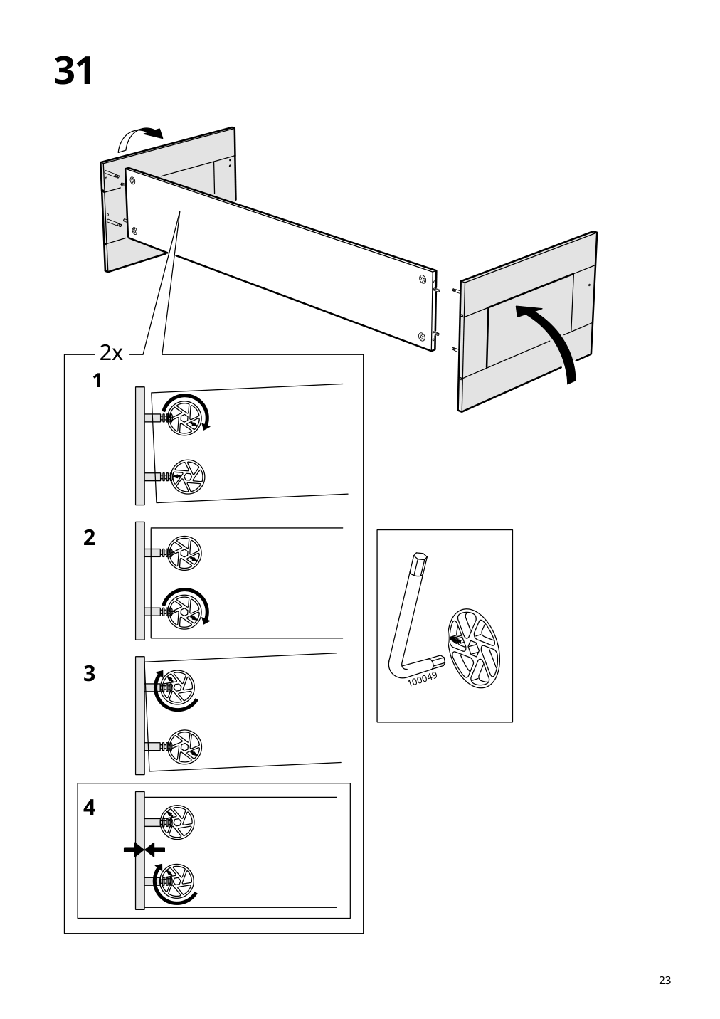 Assembly instructions for IKEA Brimnes daybed frame with 2 drawers gray | Page 23 - IKEA BRIMNES daybed with 2 drawers/2 mattresses 395.006.76