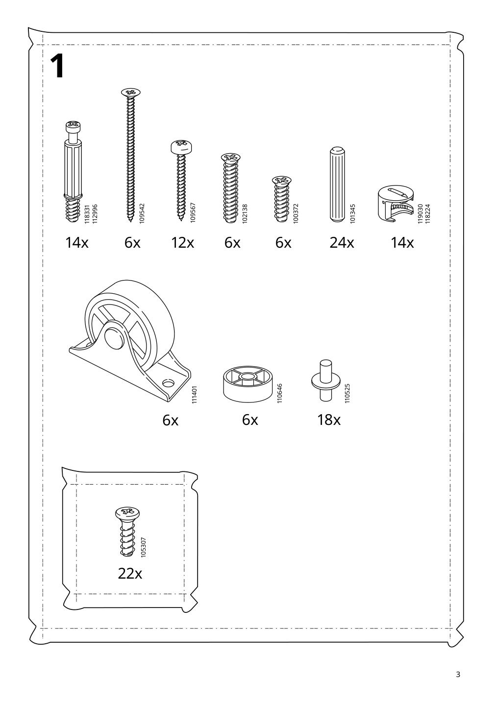 Assembly instructions for IKEA Brimnes daybed frame with 2 drawers gray | Page 3 - IKEA BRIMNES daybed with 2 drawers/2 mattresses 395.006.76