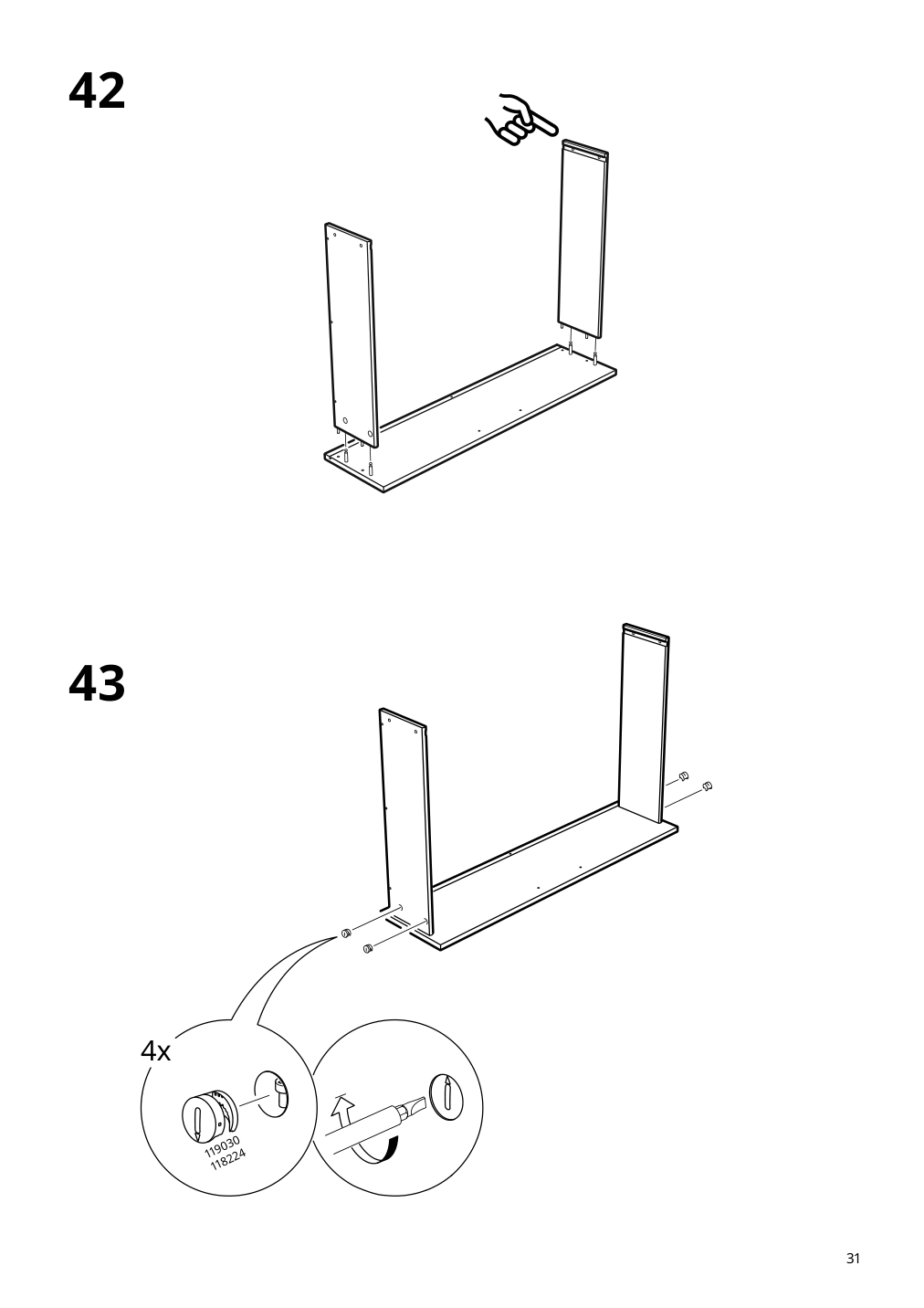 Assembly instructions for IKEA Brimnes daybed frame with 2 drawers gray | Page 31 - IKEA BRIMNES daybed with 2 drawers/2 mattresses 395.006.76