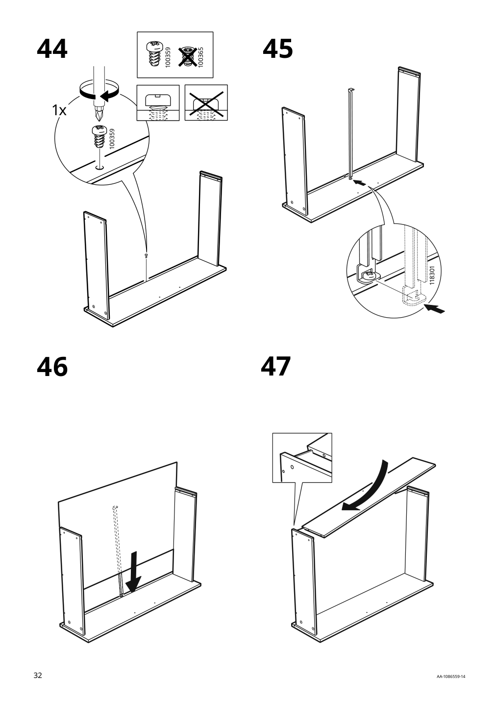 Assembly instructions for IKEA Brimnes daybed frame with 2 drawers gray | Page 32 - IKEA BRIMNES daybed with 2 drawers/2 mattresses 395.006.76