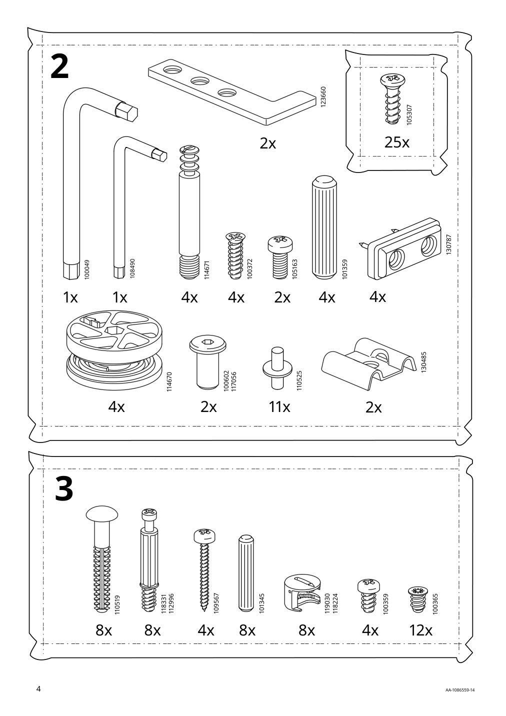 Assembly instructions for IKEA Brimnes daybed frame with 2 drawers gray | Page 4 - IKEA BRIMNES daybed with 2 drawers/2 mattresses 395.006.76