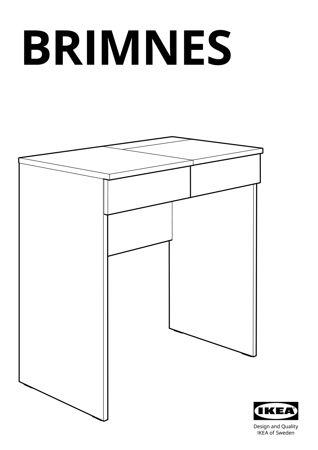 Assembly instructions for IKEA Brimnes dressing table gray | Page 1 - IKEA BRIMNES dressing table 104.702.60