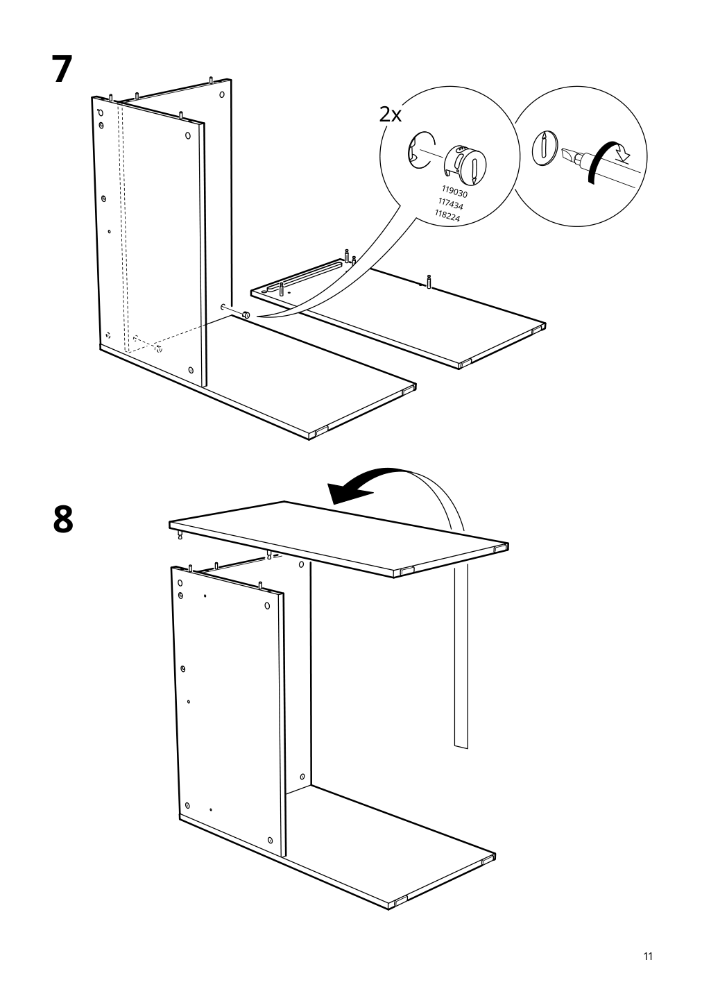 Assembly instructions for IKEA Brimnes dressing table gray | Page 11 - IKEA BRIMNES dressing table 104.702.60