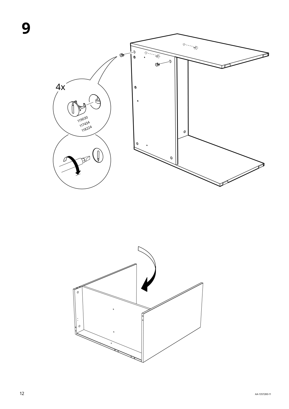 Assembly instructions for IKEA Brimnes dressing table white | Page 12 - IKEA BRIMNES dressing table 702.904.59