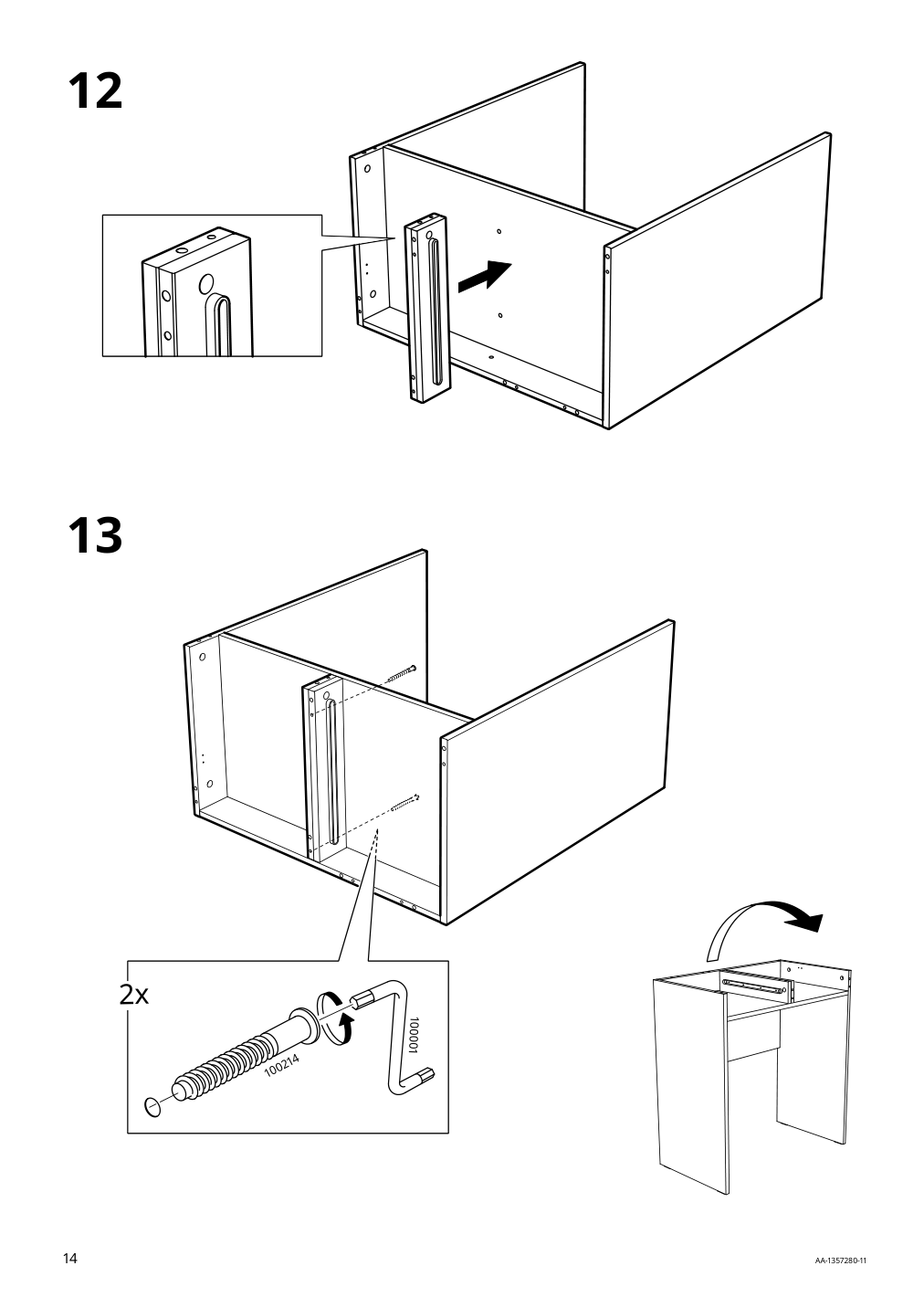 Assembly instructions for IKEA Brimnes dressing table white | Page 14 - IKEA BRIMNES dressing table 702.904.59