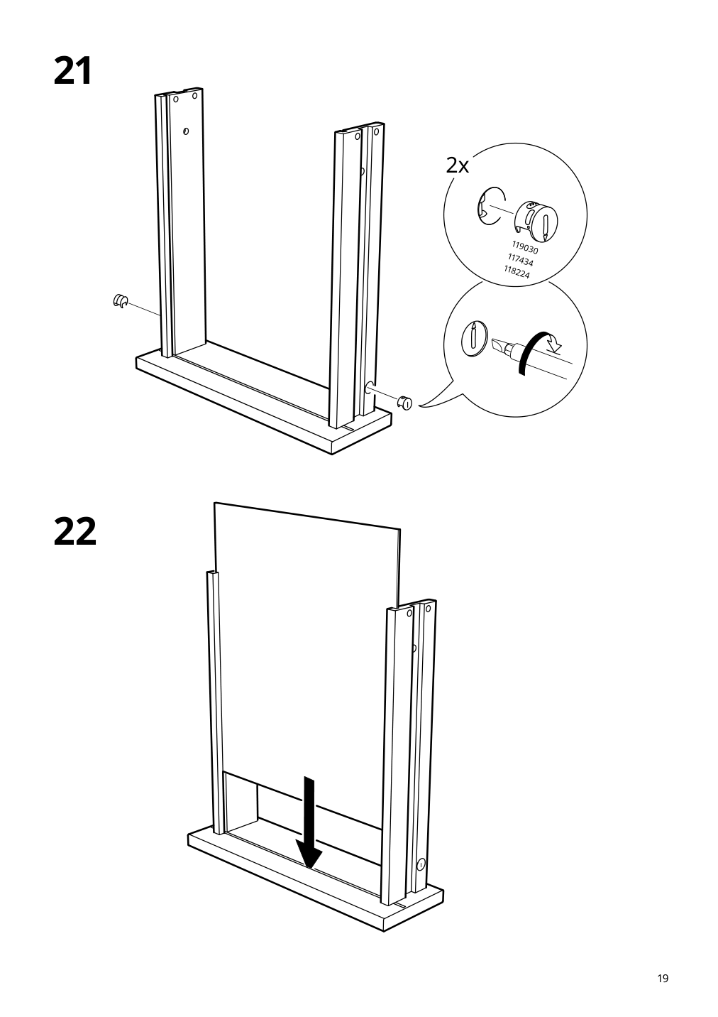 Assembly instructions for IKEA Brimnes dressing table white | Page 19 - IKEA BRIMNES dressing table 702.904.59