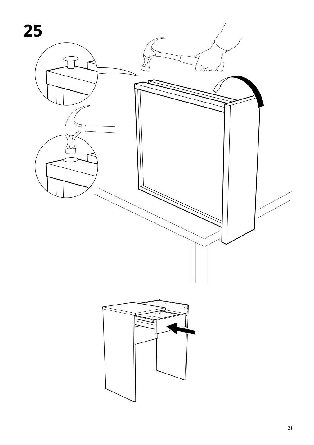 Assembly instructions for IKEA Brimnes dressing table white | Page 21 - IKEA BRIMNES dressing table 702.904.59