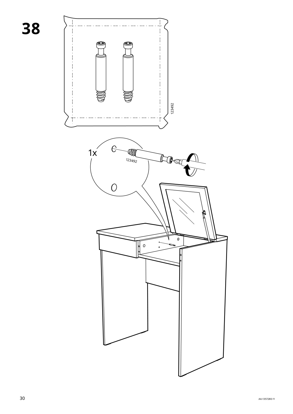 Assembly instructions for IKEA Brimnes dressing table white | Page 30 - IKEA BRIMNES dressing table 702.904.59