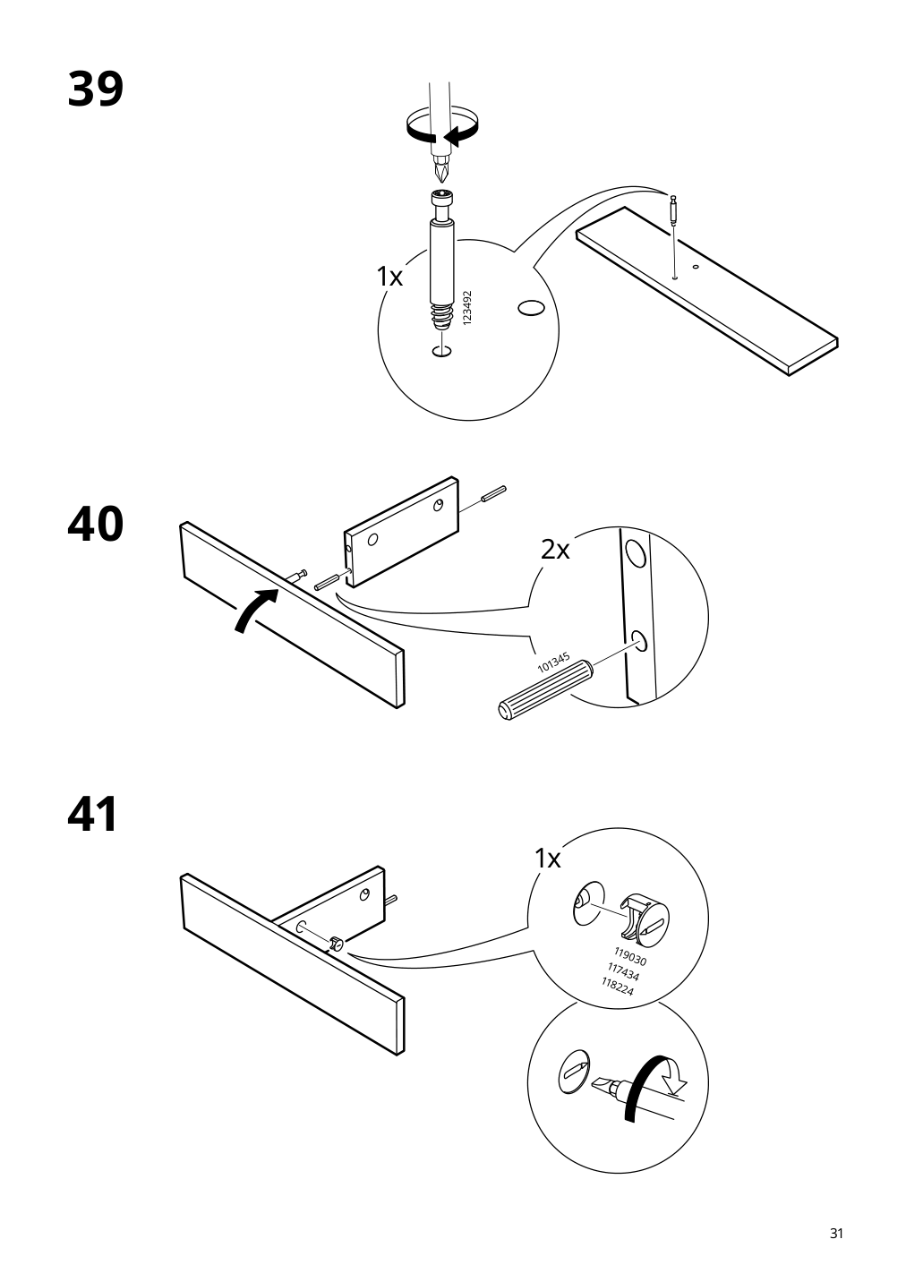 Assembly instructions for IKEA Brimnes dressing table white | Page 31 - IKEA BRIMNES dressing table 702.904.59