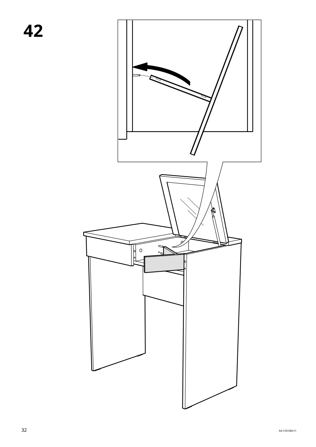 Assembly instructions for IKEA Brimnes dressing table white | Page 32 - IKEA BRIMNES dressing table 702.904.59