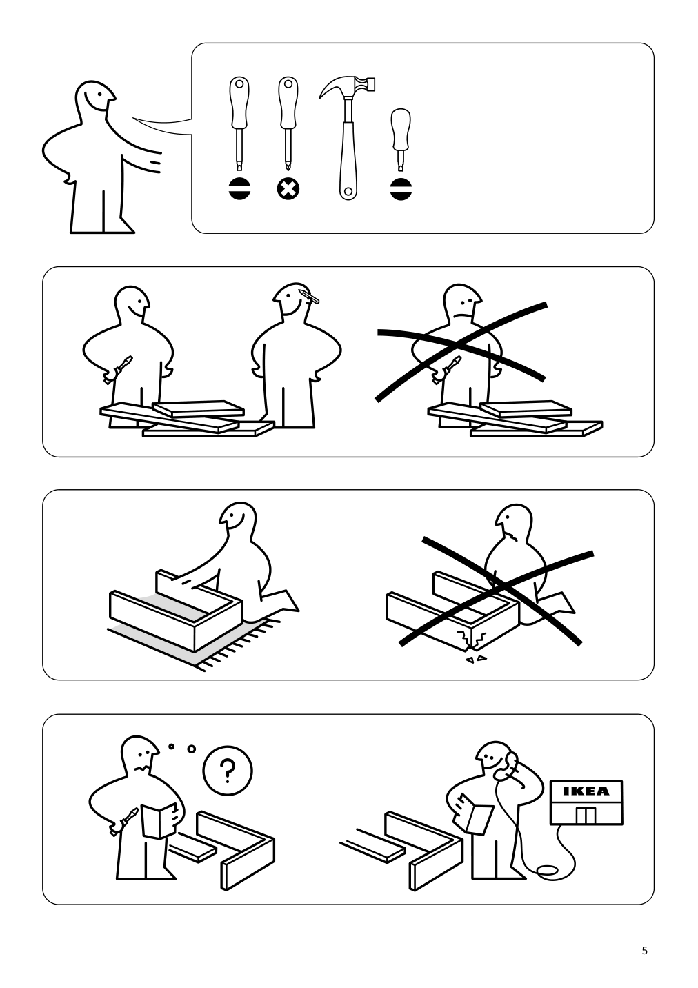 Assembly instructions for IKEA Brimnes dressing table white | Page 5 - IKEA BRIMNES dressing table 702.904.59