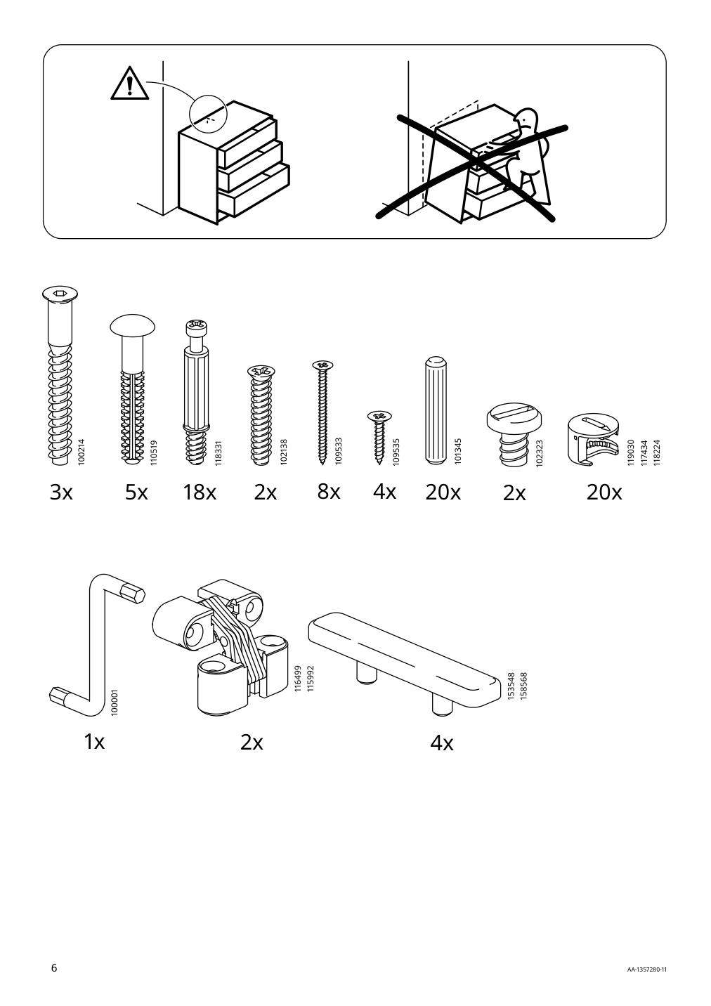 Assembly instructions for IKEA Brimnes dressing table white | Page 6 - IKEA BRIMNES dressing table 702.904.59