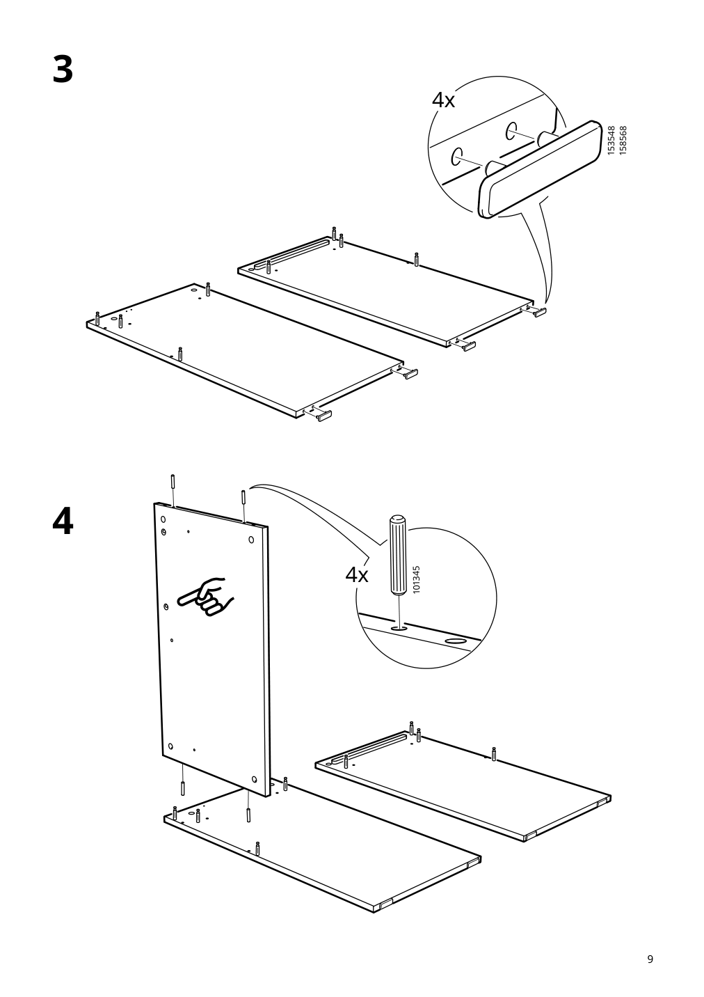 Assembly instructions for IKEA Brimnes dressing table gray | Page 9 - IKEA BRIMNES dressing table 104.702.60