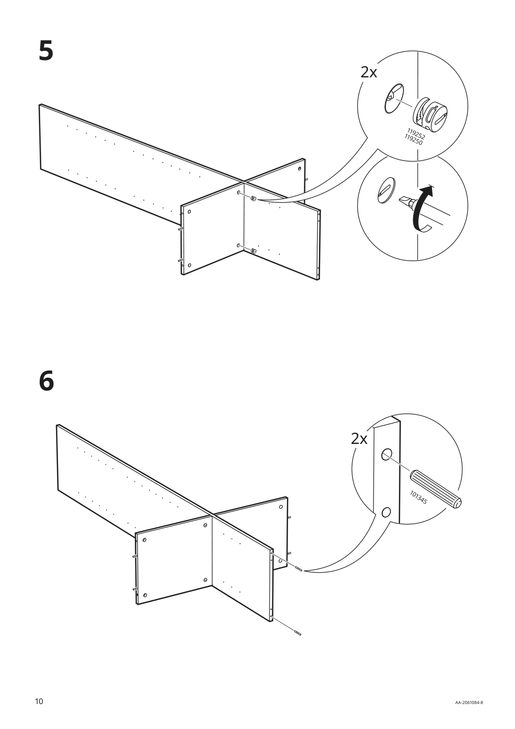 Assembly instructions for IKEA Brimnes glass door cabinet black | Page 10 - IKEA BRIMNES storage combination w/glass doors 192.782.34