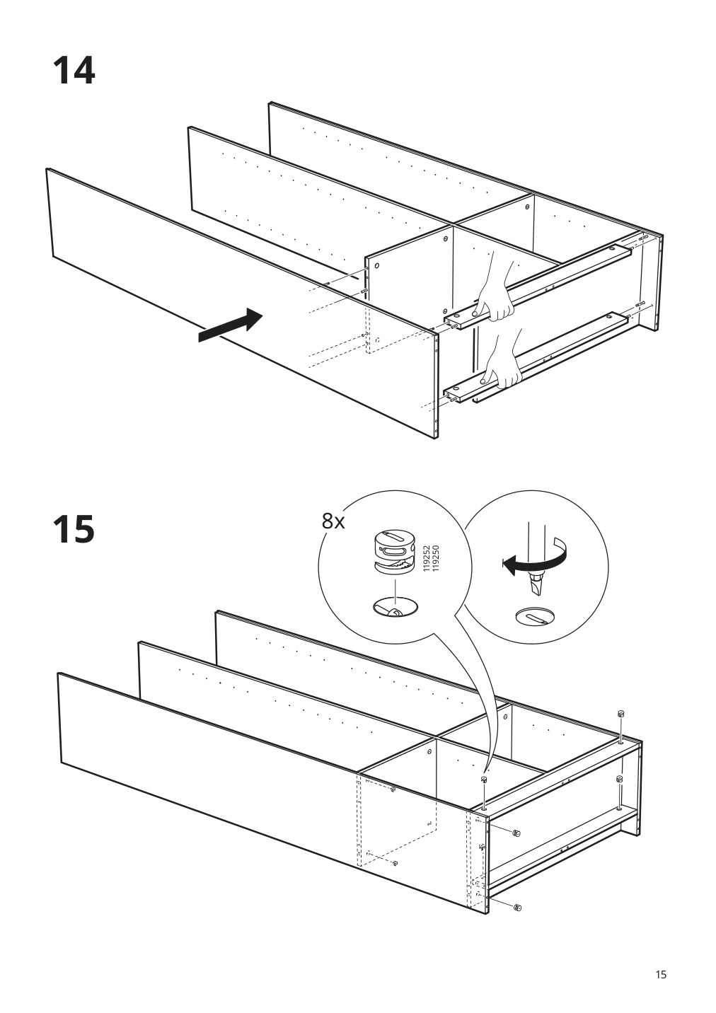 Assembly instructions for IKEA Brimnes glass door cabinet black | Page 15 - IKEA BRIMNES TV storage combination/glass doors 395.727.48