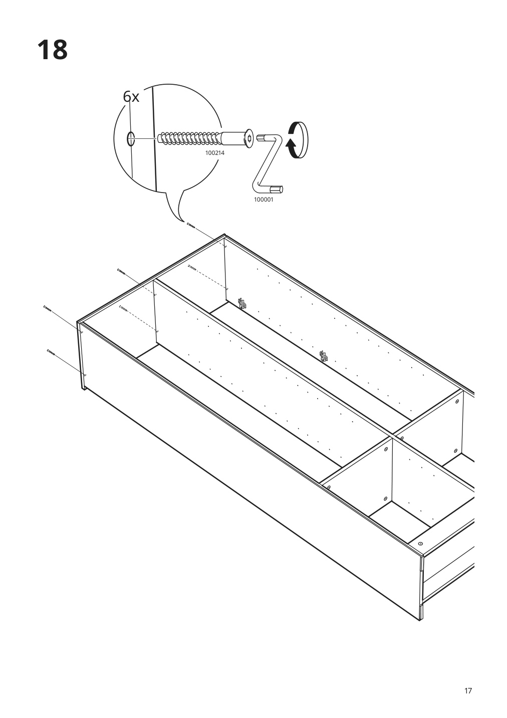 Assembly instructions for IKEA Brimnes glass door cabinet black | Page 17 - IKEA BRIMNES storage combination w/glass doors 192.782.34