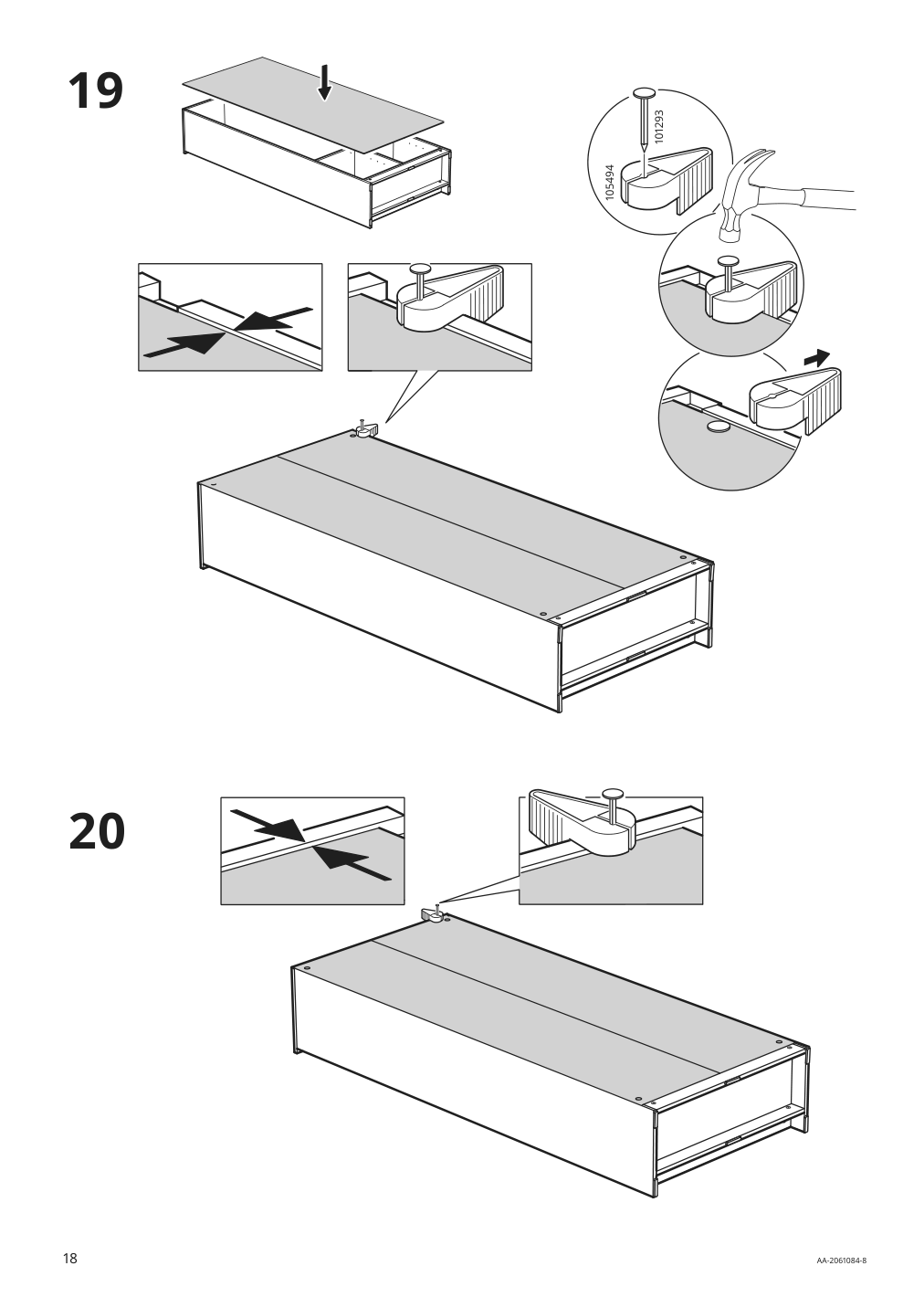 Assembly instructions for IKEA Brimnes glass door cabinet white | Page 18 - IKEA BRIMNES / BURHULT TV storage combination 593.986.73