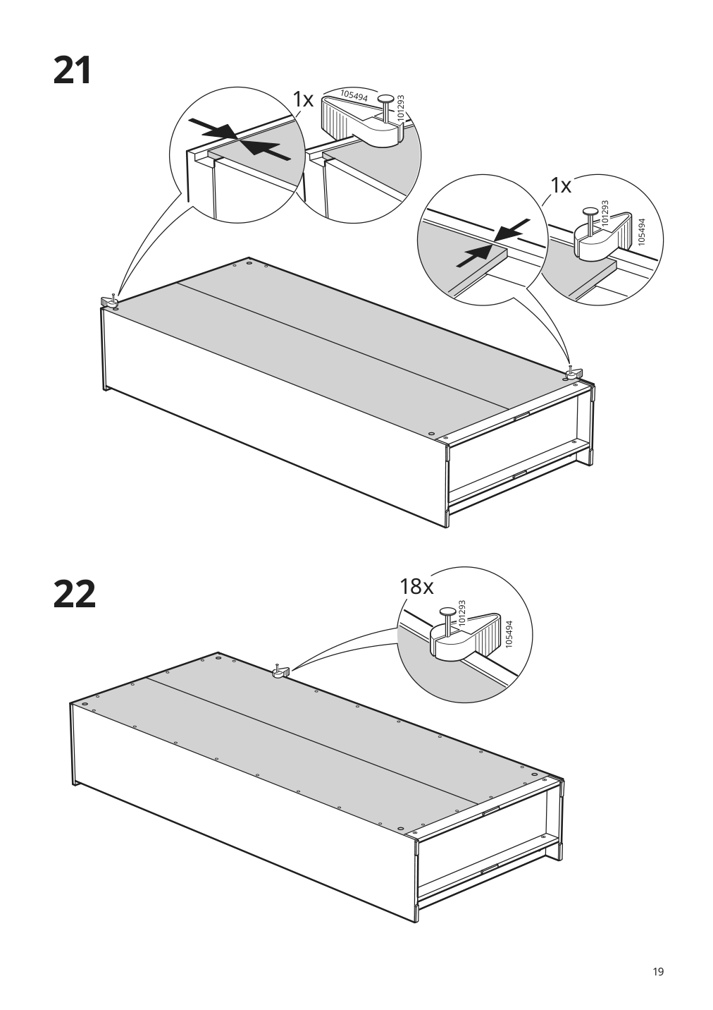 Assembly instructions for IKEA Brimnes glass door cabinet white | Page 19 - IKEA BRIMNES TV storage combination/glass doors 195.727.49