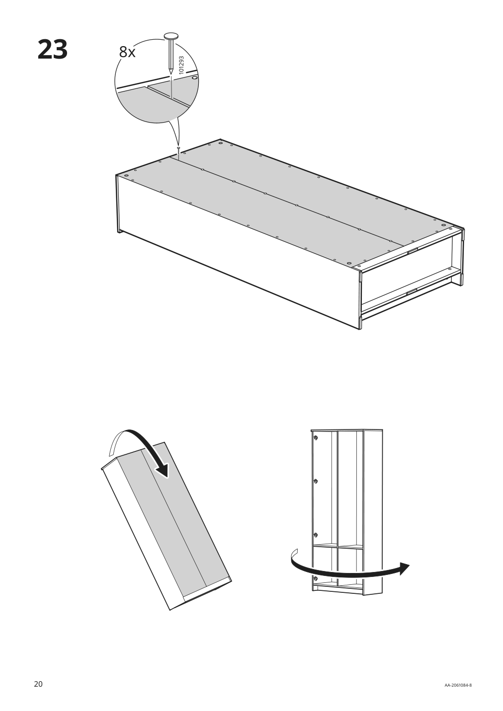 Assembly instructions for IKEA Brimnes glass door cabinet white | Page 20 - IKEA BRIMNES TV storage combination/glass doors 195.727.49