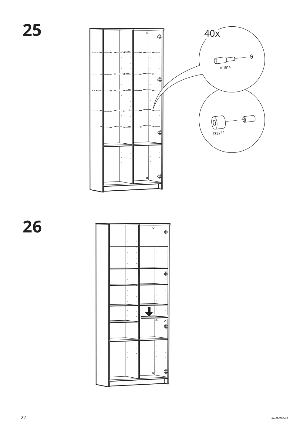 Assembly instructions for IKEA Brimnes glass door cabinet white | Page 22 - IKEA BRIMNES / BURHULT TV storage combination 593.986.73