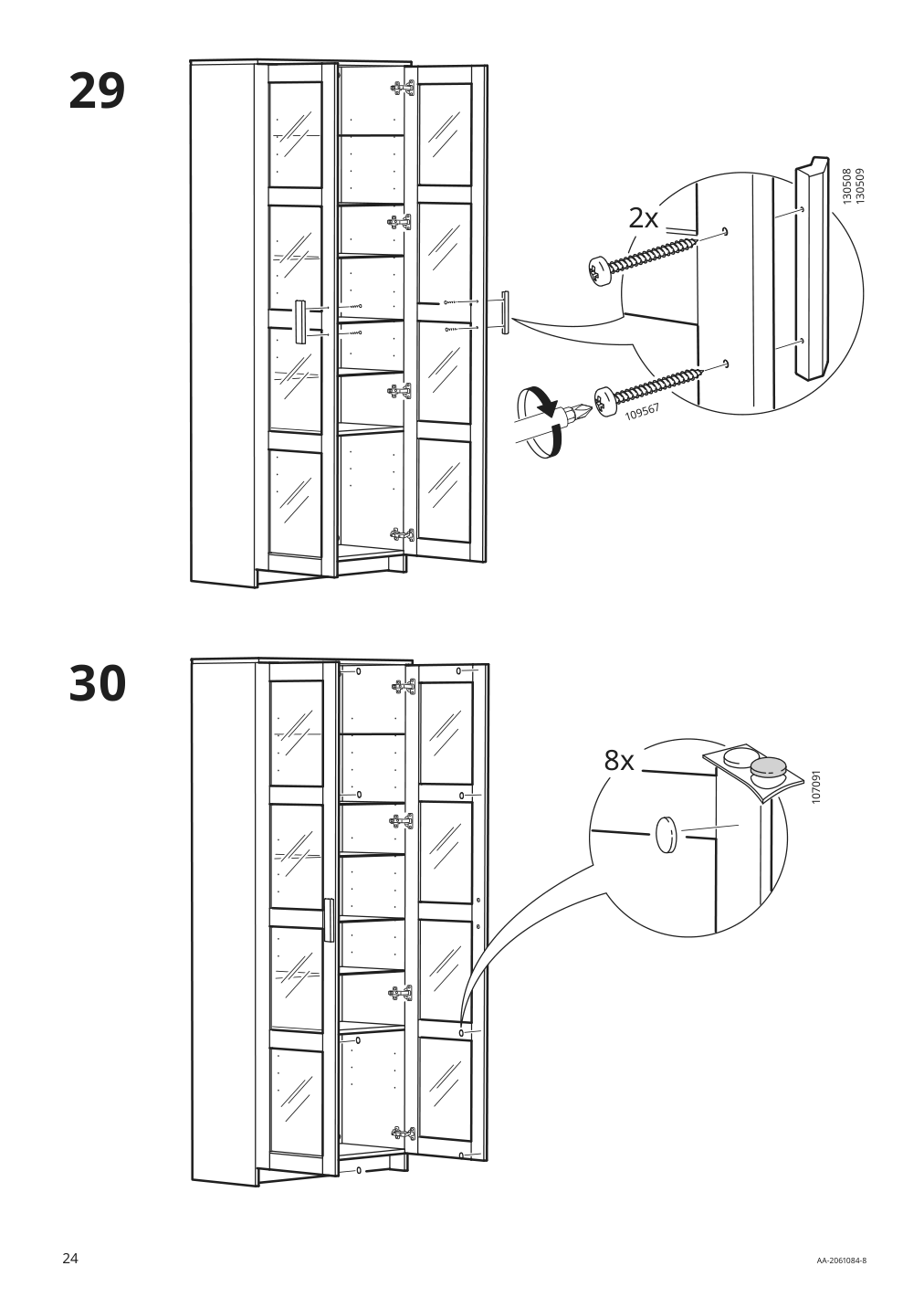 Assembly instructions for IKEA Brimnes glass door cabinet white | Page 24 - IKEA BRIMNES storage combination w/glass doors 492.782.37