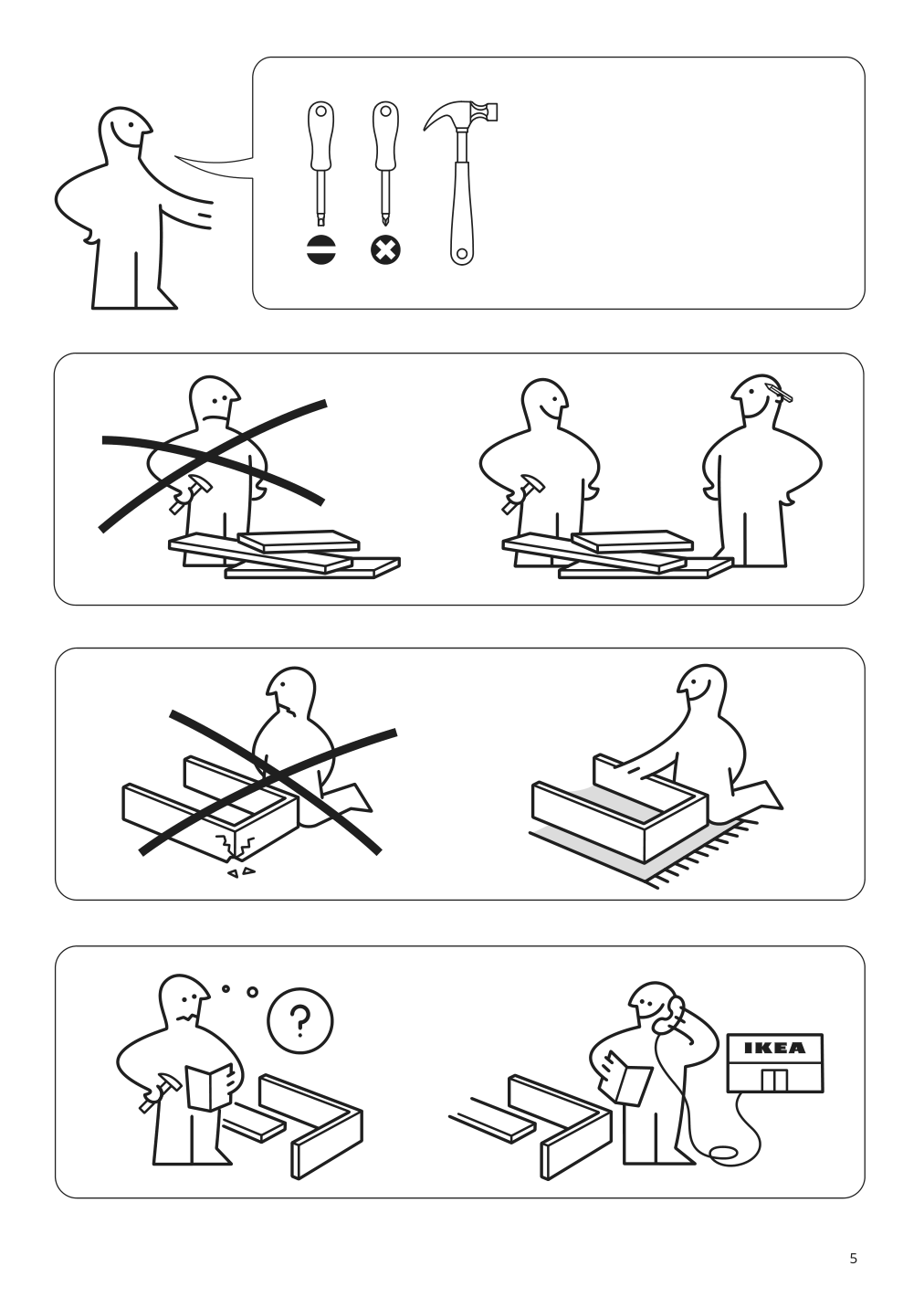 Assembly instructions for IKEA Brimnes glass door cabinet black | Page 5 - IKEA BRIMNES storage combination w/glass doors 192.782.34