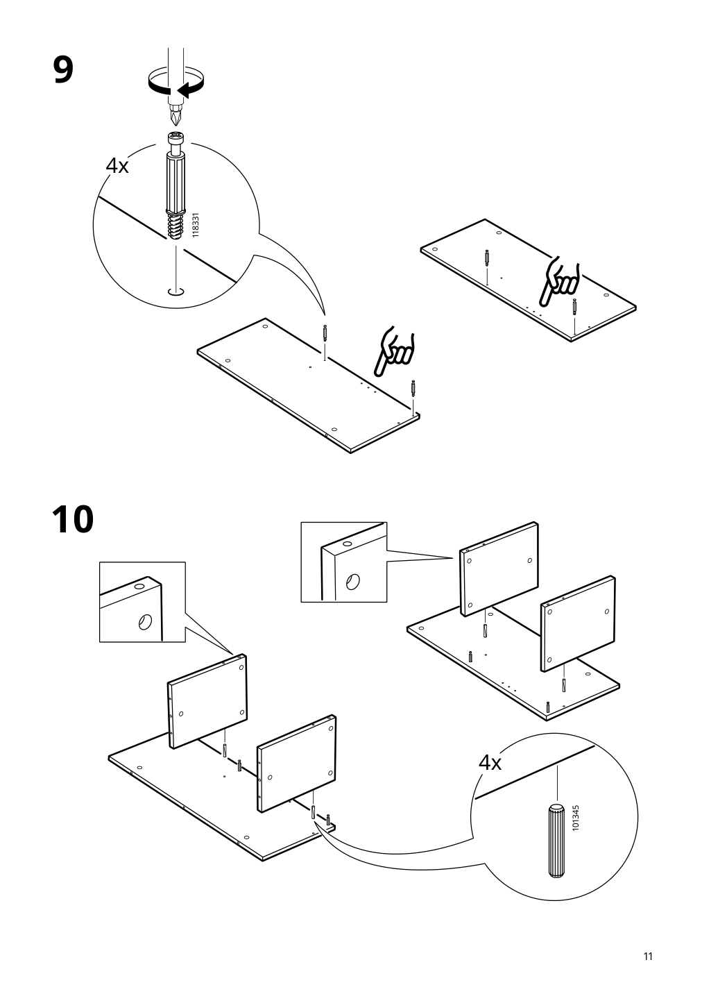 Assembly instructions for IKEA Brimnes headboard with storage compartment white | Page 11 - IKEA BRIMNES headboard with storage compartment 802.287.11