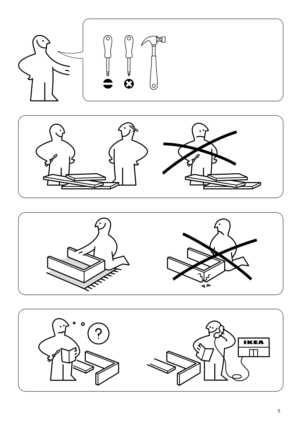 Assembly instructions for IKEA Brimnes headboard with storage compartment gray | Page 5 - IKEA BRIMNES bed frame with storage & headboard 793.248.55