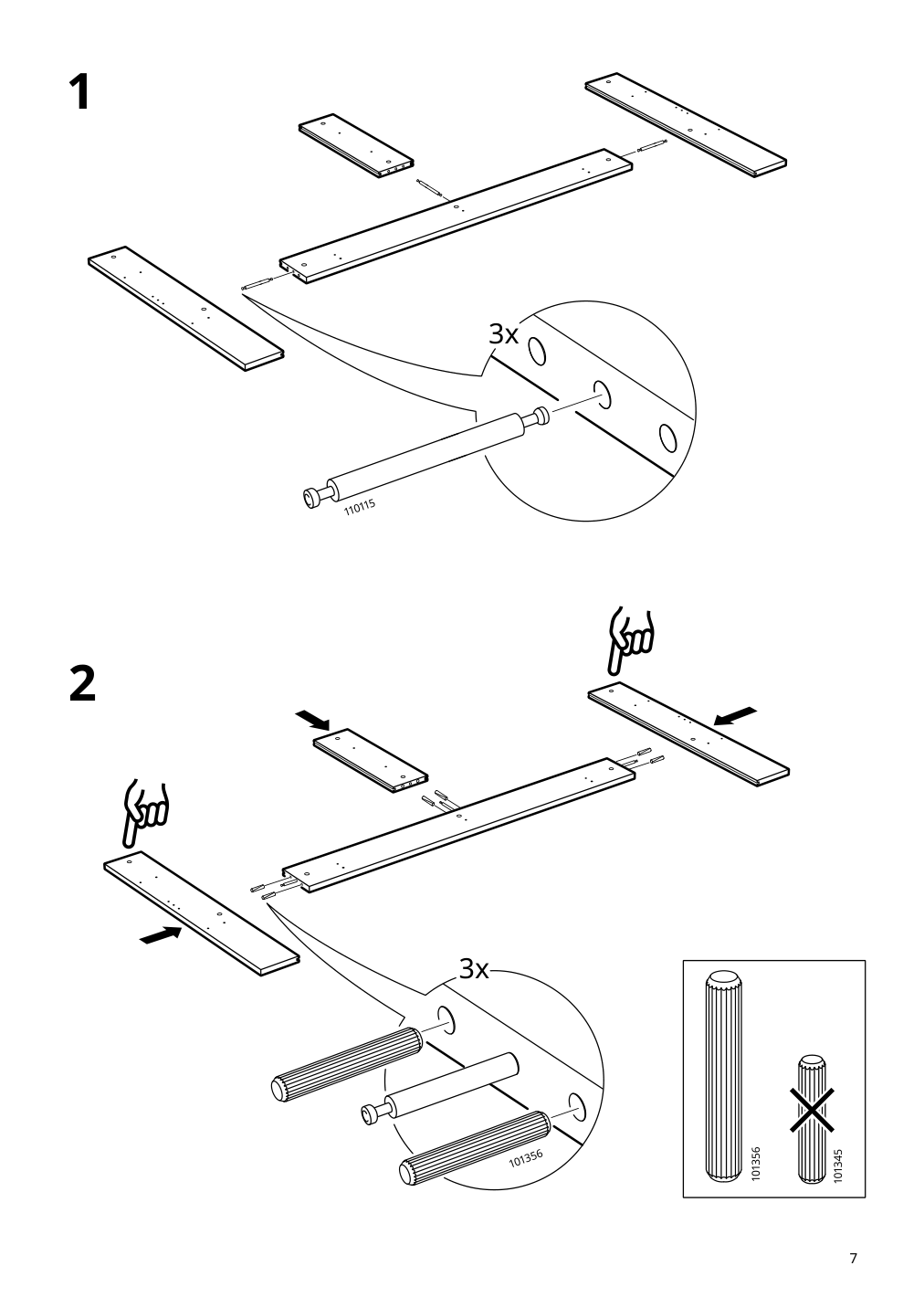 Assembly instructions for IKEA Brimnes headboard with storage compartment white | Page 7 - IKEA BRIMNES headboard with storage compartment 802.287.11