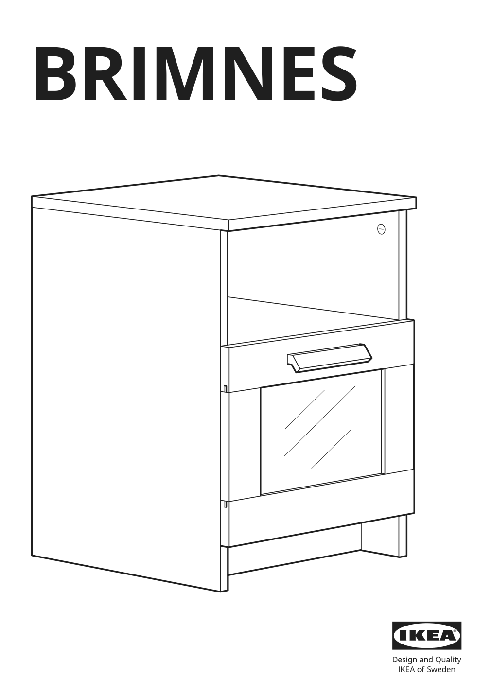 Assembly instructions for IKEA Brimnes nightstand gray | Page 1 - IKEA BRIMNES nightstand 504.702.20