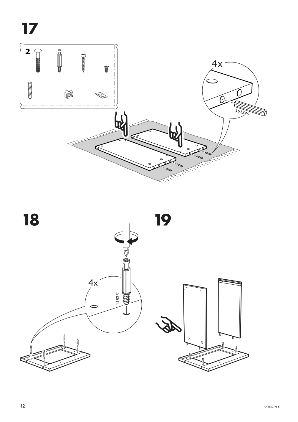 Assembly instructions for IKEA Brimnes nightstand gray | Page 12 - IKEA BRIMNES nightstand 504.702.20