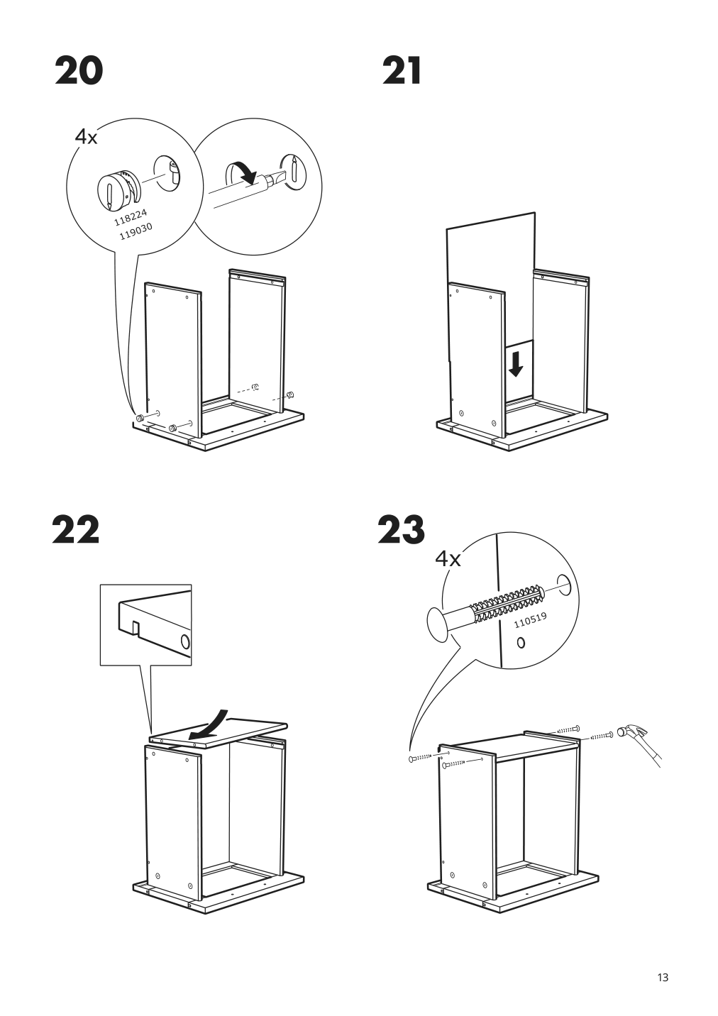 Assembly instructions for IKEA Brimnes nightstand gray | Page 13 - IKEA BRIMNES nightstand 504.702.20