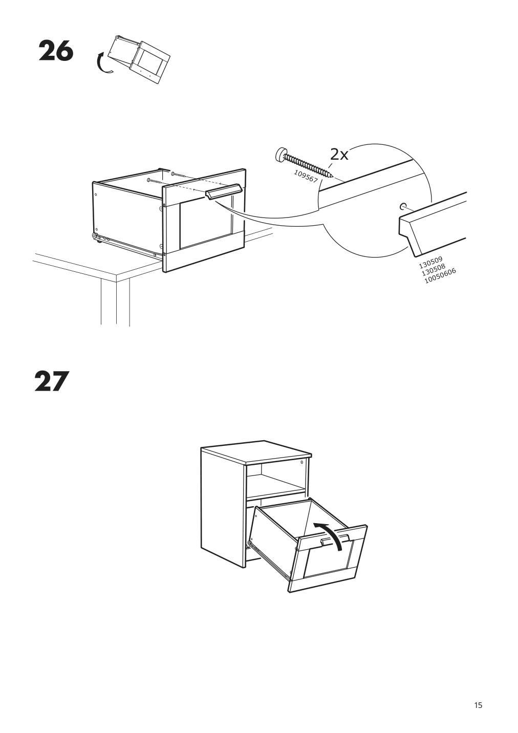 Assembly instructions for IKEA Brimnes nightstand gray | Page 15 - IKEA BRIMNES nightstand 504.702.20