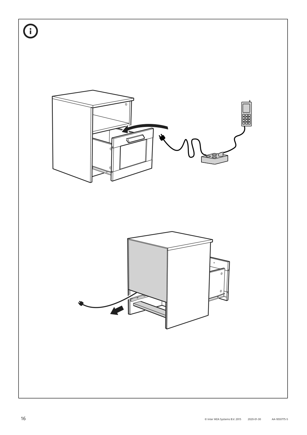 Assembly instructions for IKEA Brimnes nightstand gray | Page 16 - IKEA BRIMNES nightstand 504.702.20