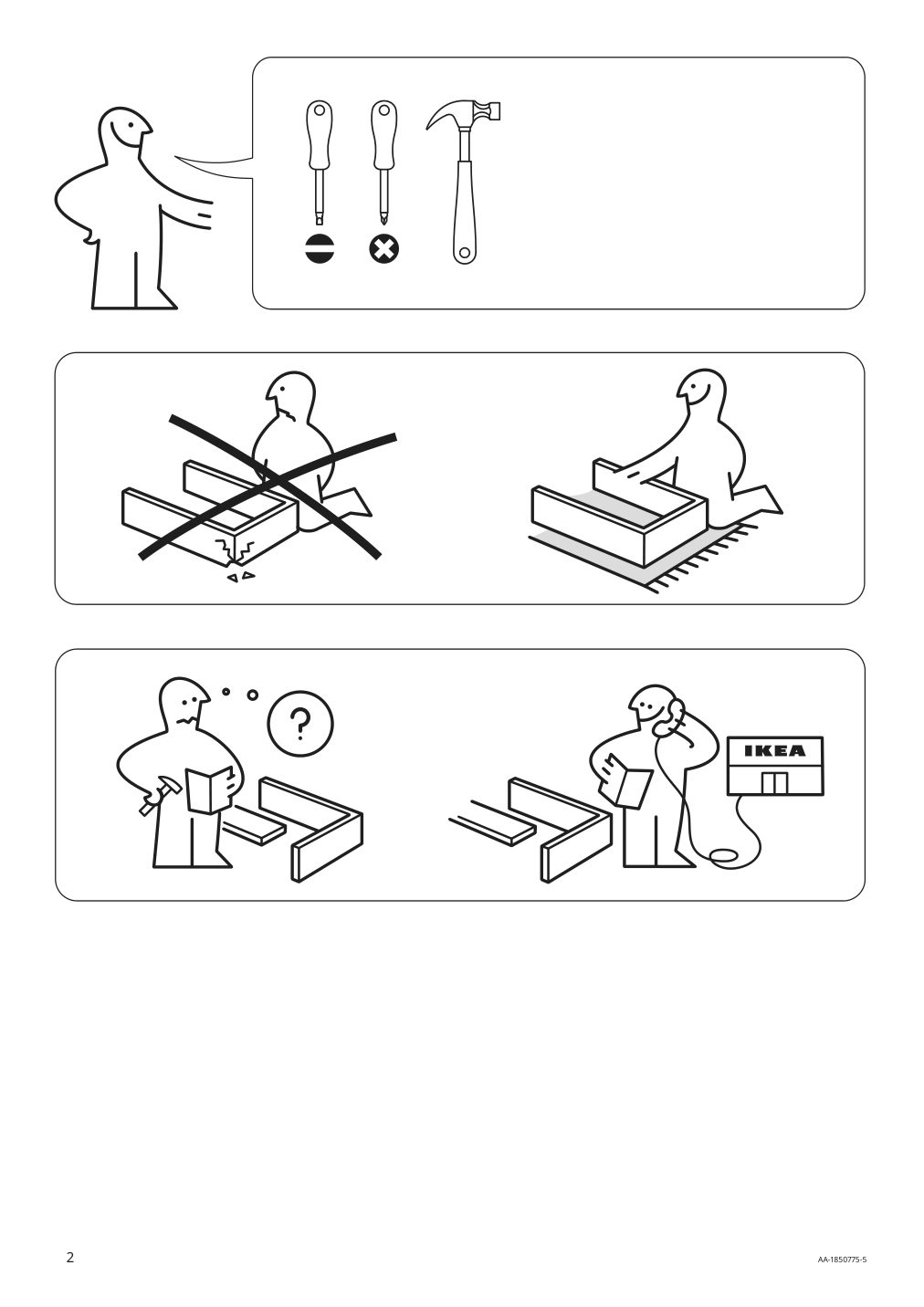 Assembly instructions for IKEA Brimnes nightstand black | Page 2 - IKEA BRIMNES nightstand 803.404.54