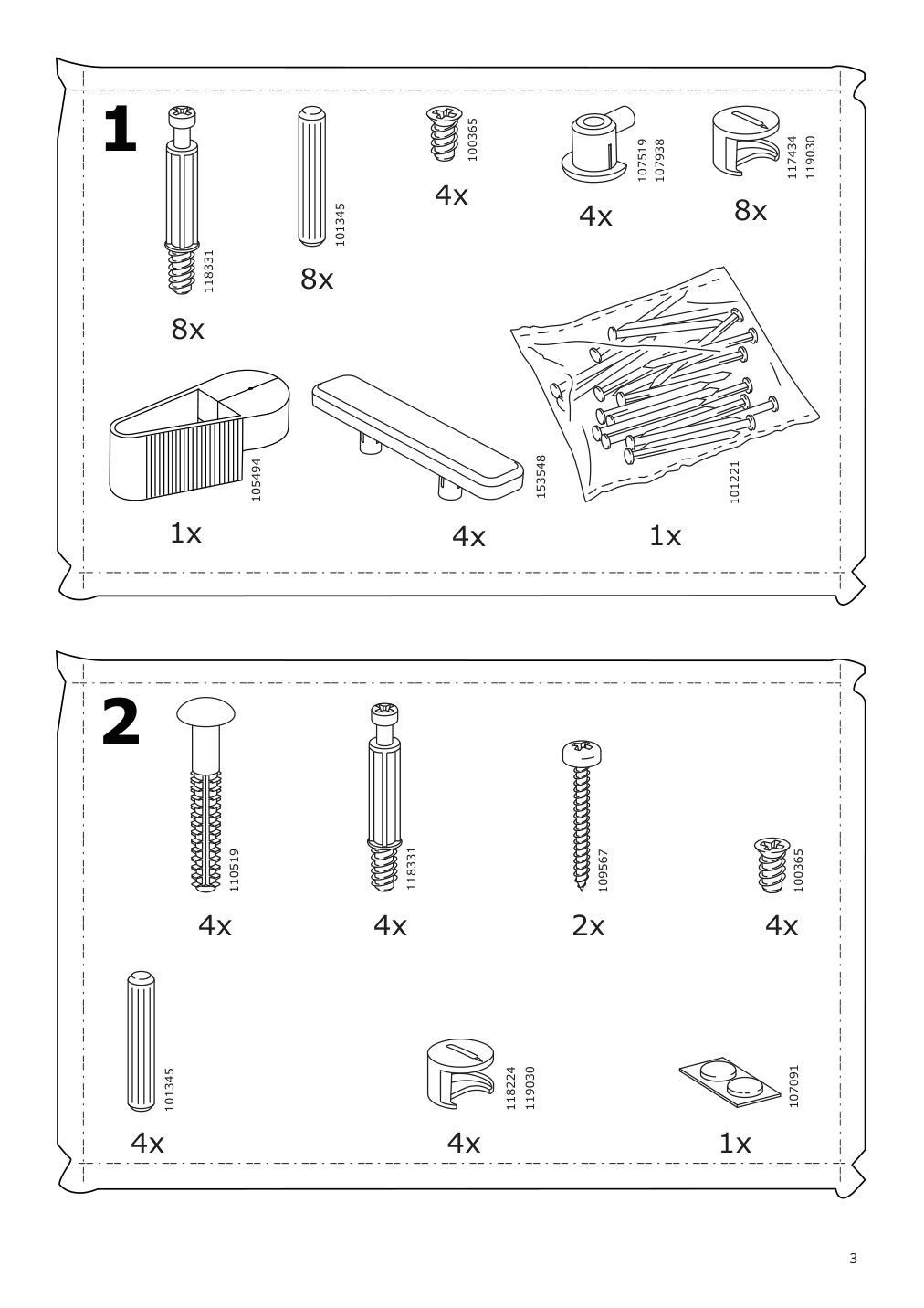 Assembly instructions for IKEA Brimnes nightstand black | Page 3 - IKEA BRIMNES nightstand 803.404.54