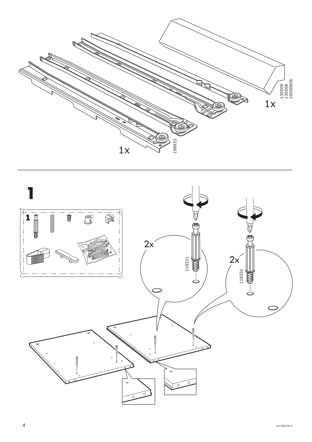 Assembly instructions for IKEA Brimnes nightstand black | Page 4 - IKEA BRIMNES nightstand 803.404.54