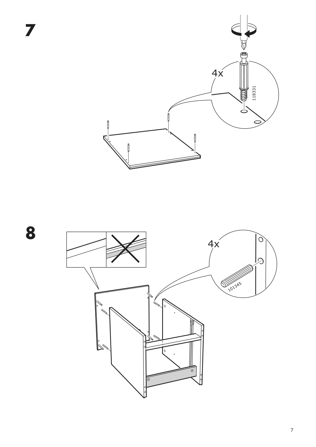 Assembly instructions for IKEA Brimnes nightstand black | Page 7 - IKEA BRIMNES nightstand 803.404.54