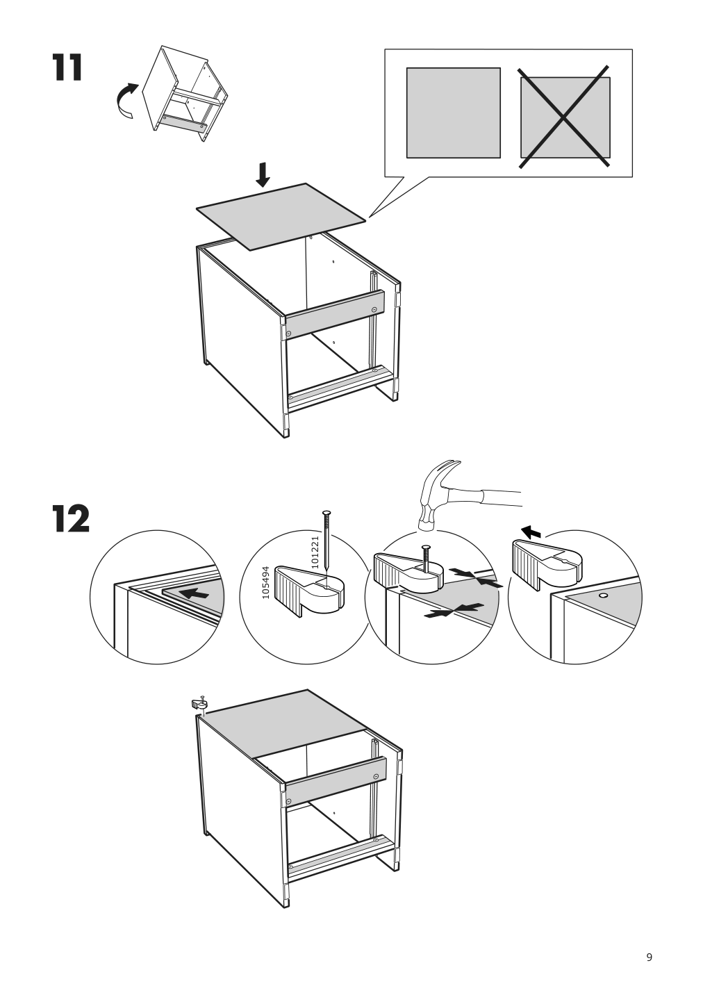 Assembly instructions for IKEA Brimnes nightstand black | Page 9 - IKEA BRIMNES nightstand 803.404.54