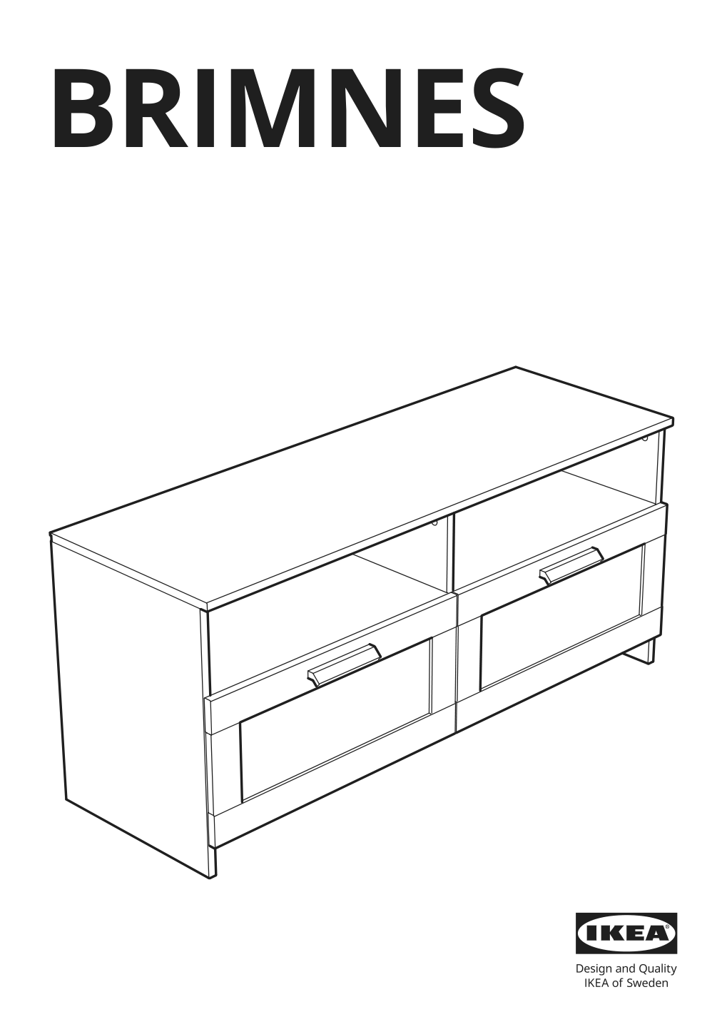 Assembly instructions for IKEA Brimnes tv unit black | Page 1 - IKEA BRIMNES TV storage combination 191.843.39