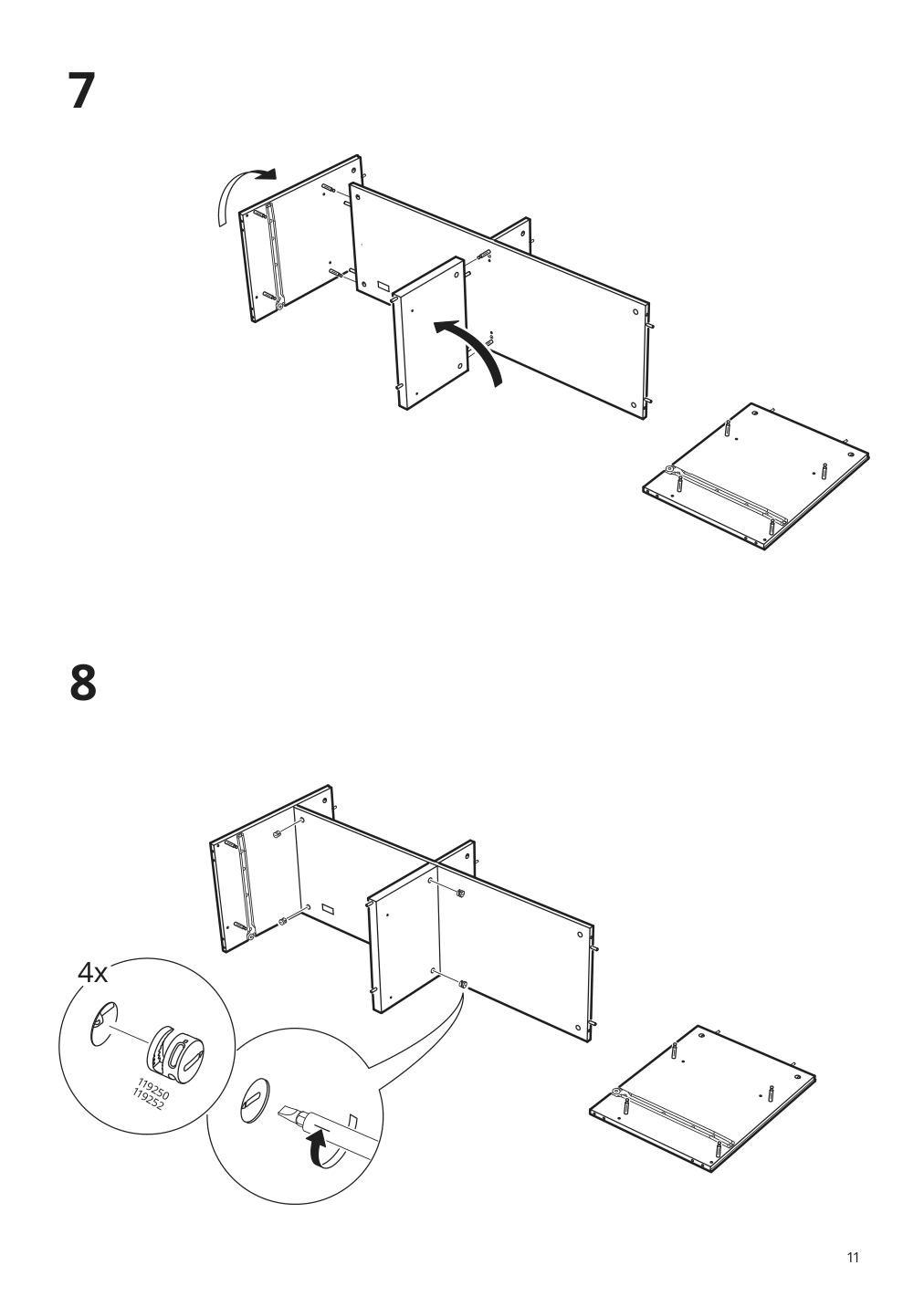 Assembly instructions for IKEA Brimnes tv unit black | Page 11 - IKEA LAIVA / BRIMNES TV storage combination 493.986.21