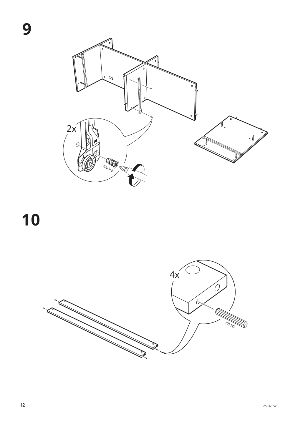 Assembly instructions for IKEA Brimnes tv unit black | Page 12 - IKEA BRIMNES TV storage combination 791.843.41