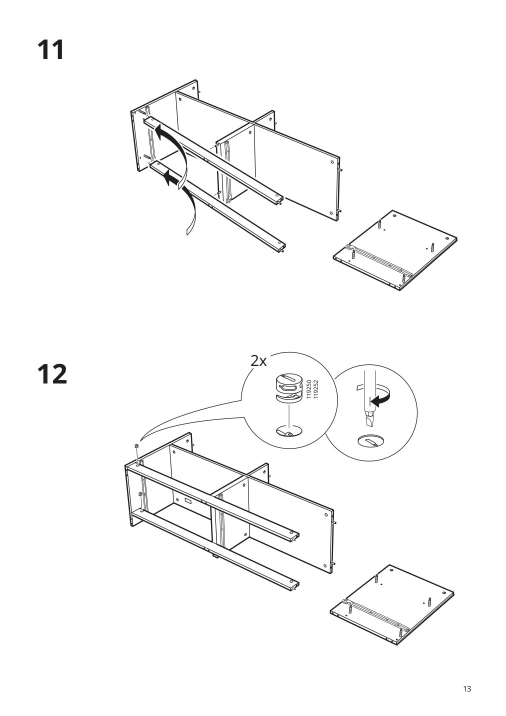 Assembly instructions for IKEA Brimnes tv unit black | Page 13 - IKEA LAIVA / BRIMNES TV storage combination 493.986.21